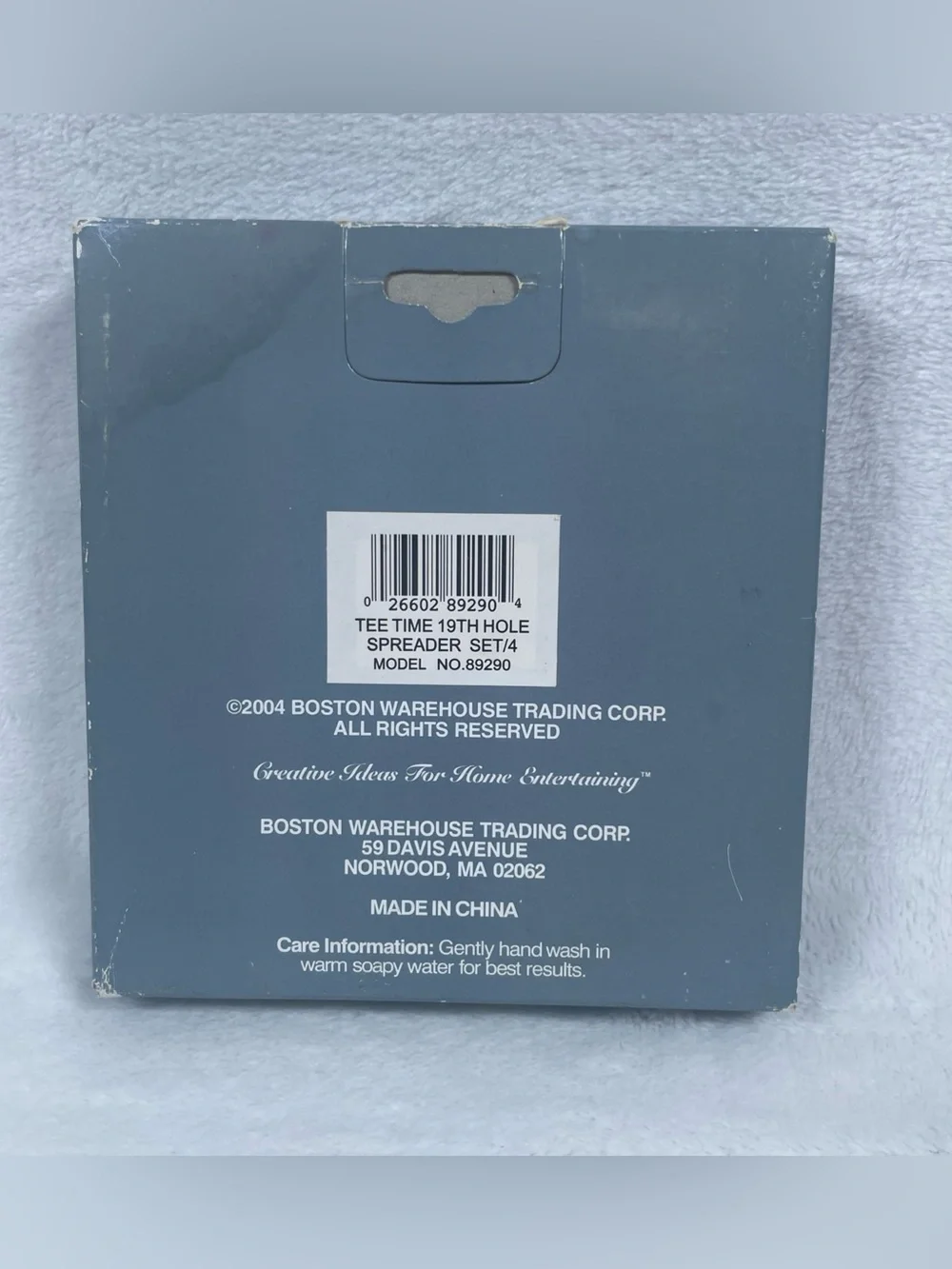 Boston Warehouse TEE TIME Golf Stainless Steel Cheese Spreaders - NEW Open Box!